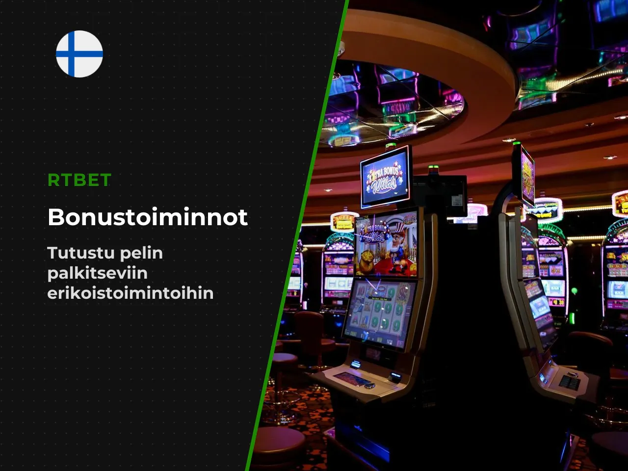 Bonustoiminnot ja ilmaiskierrostila. Pelin pääasiallinen houkutin