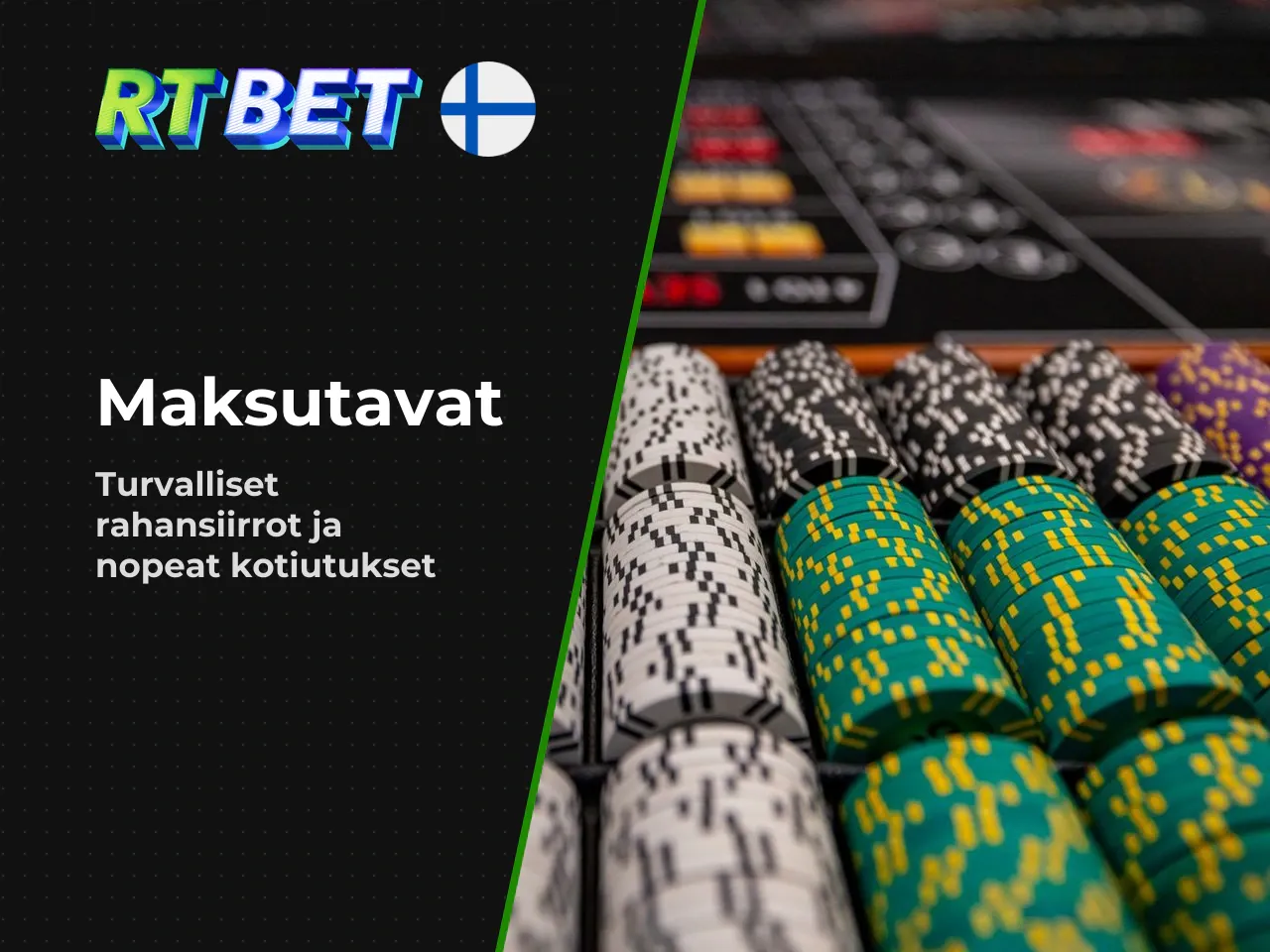 Maksutavat ja tuetut valuutat. RTBet tarjoaa
