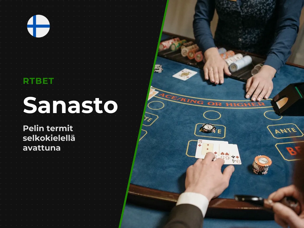 Sanasto pelin termit selkokielellä. Aloittelijalle termistö