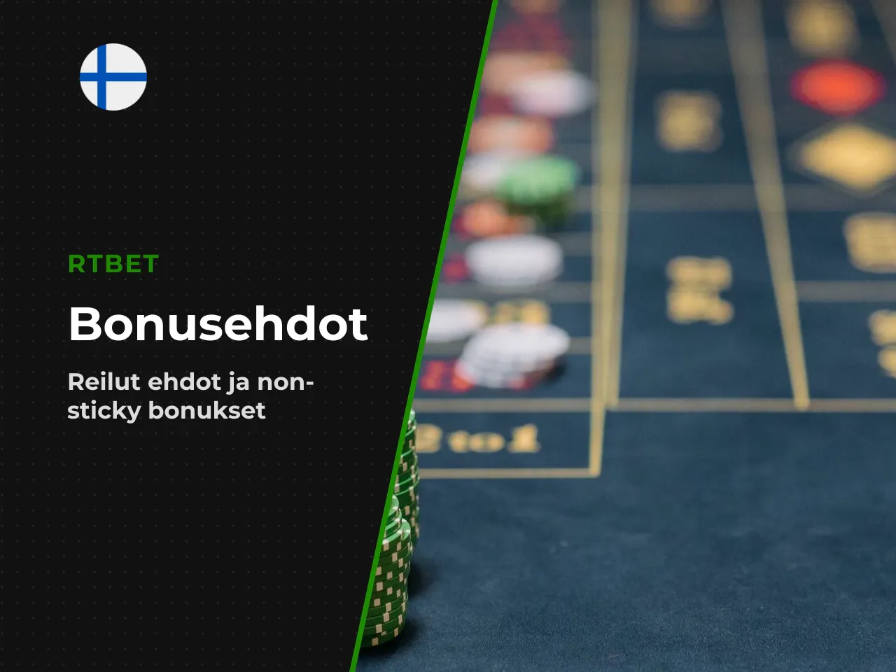 Non-sticky bonus ja RTBet kierrätys. RTBetin
